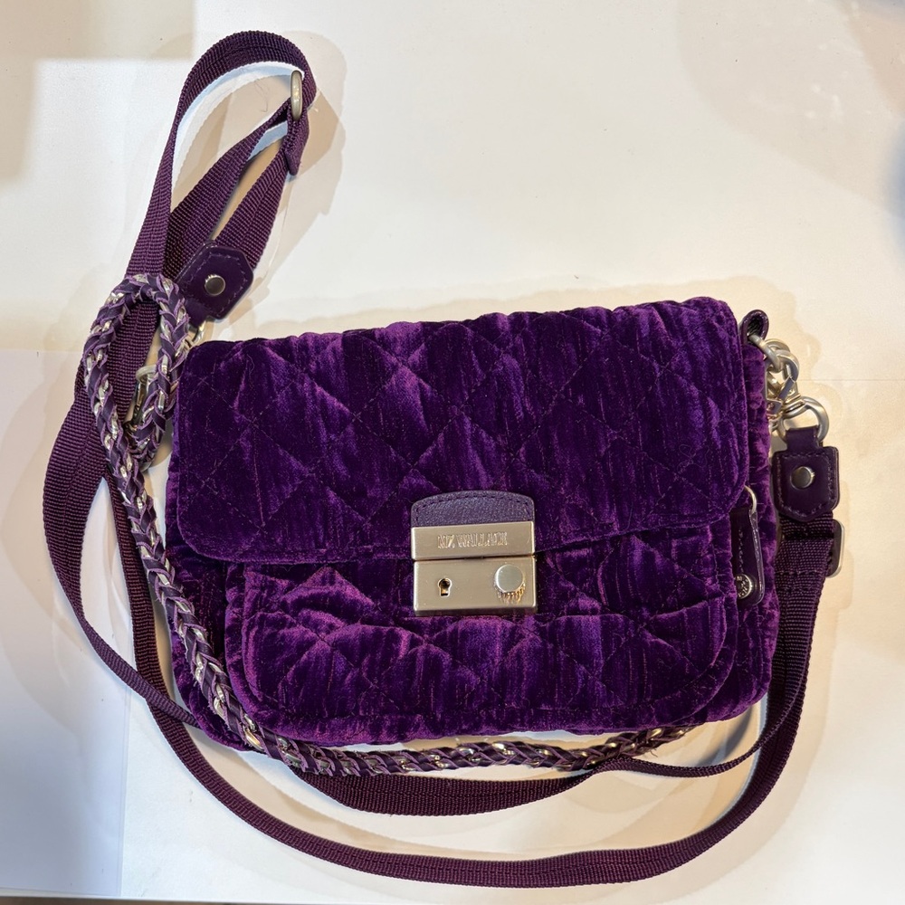 MZ Wallace velvet amethyst small Crosby lock crossbody